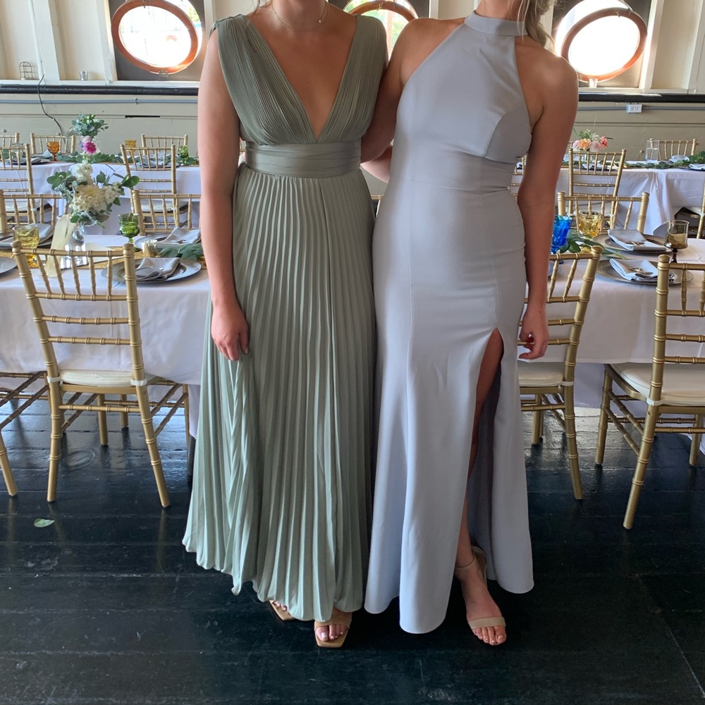 ASOS pleated sage dress